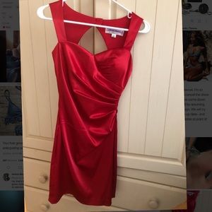 Red Satin Hailey Logan by Adrianna Papell Dress